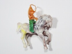Retro old toy plastic - traffic goods - horse pony cowboy from the 1960s-1970s