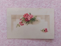 Régi virágos képeslap 1940 levelezőlap szegfű