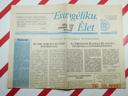 Old retro newspaper - evangelical life - 1990. April 8. Birthday gift