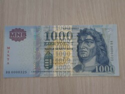 1000 HUF banknote unc sample 2009