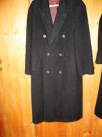Top line cashmere wool big long dark gray men's winter jacket