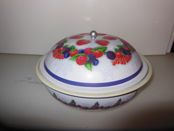 DOBOZ - FÉM - BATTISTERO - 27 x 13 cm - EPRES - OLASZ -  SZÉP ÁLLAPOT