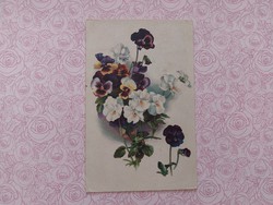 Old floral postcard 1920 postcard pansy