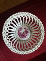 Herend Indian basket patterned porcelain, handmade with braided sides