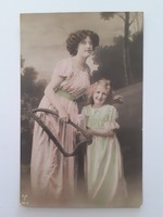 Old postcard vintage photo postcard ladies