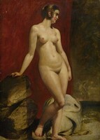 William etty - standing female nude - reprint