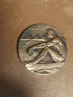 Medal, Hungarian rowing association, 1946, 50 mm, 64 gr, bronze, J.L.