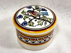 199/2 Real ceramica hand painted coimbra portugal see =xvi porcelain bird jewelry holder