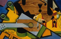 Juan gris - abstract still life with guitar - reprint