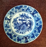 Eredeti kézi festésű Delfts blau RAAM holland porcelán dísztányér