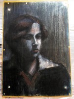 Ismeretlen művész: Régi pasztell portré festmény
