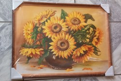 Sunflower (still life1) (75*55 in a wooden frame)