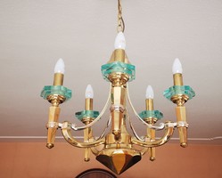 Copper chandelier with 5 branches