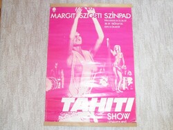 Retro poster margit island stage Tahiti show 1984. July