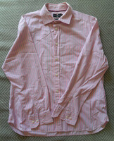 L - Marks&Spencer csíkos férfi ing, rózsaszín-kék, fiú, hosszú ujjú