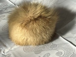 Women's fur ball cap, cap, made of real fur