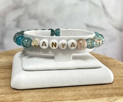 Mother's inscription pearl bracelet