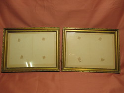 2 old picture frames with glass