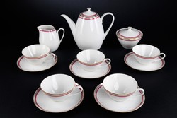 Bohemia csehszlovák porcelán teás készlet, 5 személyes, jelzett.