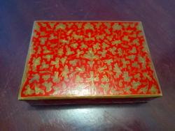Copper fire enamel, art deco card box negotiable