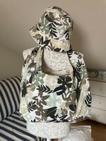 Very good style jungle pattern Fregoli canvas bag with hat