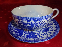 Japán porcelán, kék mintás teáscsésze + alátét. Vanneki!