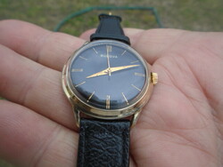 A rare, beautiful and elegant Bulova ffi suit watch with a black dial from the 50s and 60s
