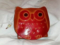 Owl retro leather wallet