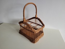 Old drink holder drink barrel cane basket wicker basket with handles