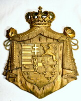 József Ferenc - iv. Archduke bronze coat of arms of the Hungarian monarchy of Károly Habsburg