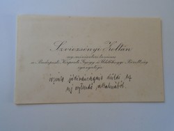 Za415.18 Zoltán Szviezsényi, teacher, ministerial adviser 1930k business card - national minorities