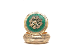 Enamelled silver box with a heart-shaped overlay
