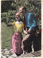 Antique colored romantic postcard - barasits -3.