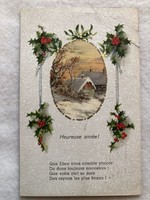 Antik, régi Újévi képeslap                                       -3.