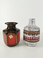 Old 2 marked ceramic vases / retro scheurich vases / West German