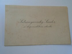 Za417.30 Sztranyavszky sándor földm.Minister, hont, lord of Nógrád etc business card 1930's