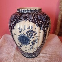 Antik Delft  fajansz váza jelzett nagyméretű