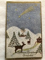 Antique, old Christmas postcard - post clean -3.