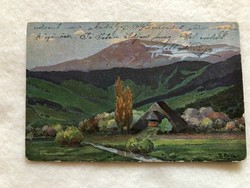 Antique postcard - spring in the black forest - 1914 -3.