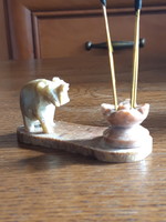 Elephant grease stone incense holder