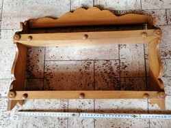 Wooden spice rack with tea towel holder