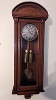 Antique wall clock precision clock with 2 heavy signals