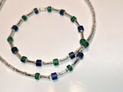 Malachit és lapis lazuli nyaklánc (9)