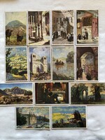 13 antique, old raven endre graphic postcards -3.