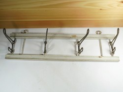 Retro old hanger wire bendable clothes hanger clothes hanger on wooden slat 4 pcs