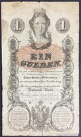 1 forint / gulden 1858 2. eredeti tartás