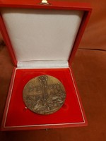 Bronz emlékérem, cca.8 -10 cm, 219 gr, díszdobozban