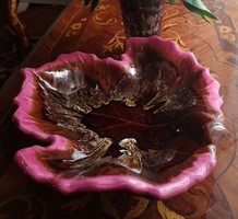 Vallauris, giant mid century fat lava glazed ceramic 35 cm, serving bowl