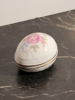 Ravenclaw Easter egg bonbonier 7.5x5cm morning glory flower -- box porcelain box jewelry holder