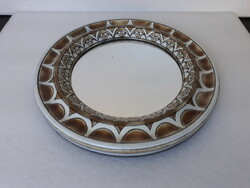 Marked Gálffy ildiko industrial artist ceramic mirror